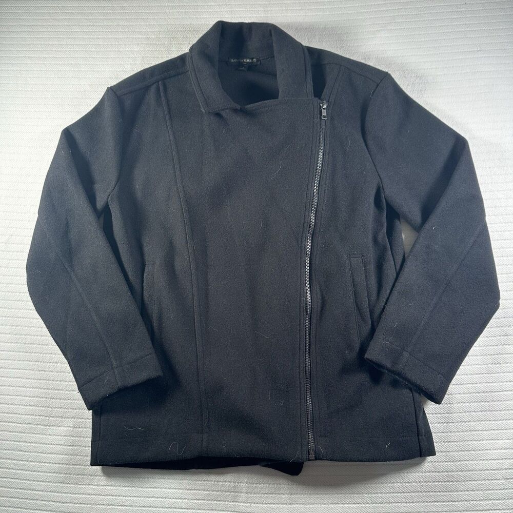 Banana Republic Women’s Small Black Moto Jacket Asymmetrical Zip